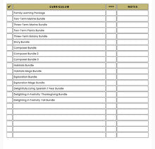 Load image into Gallery viewer, Curriculum Checklist
